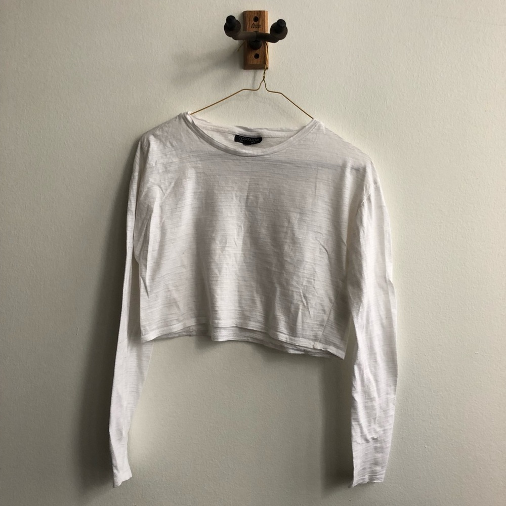 Top shop long sleeve crop top